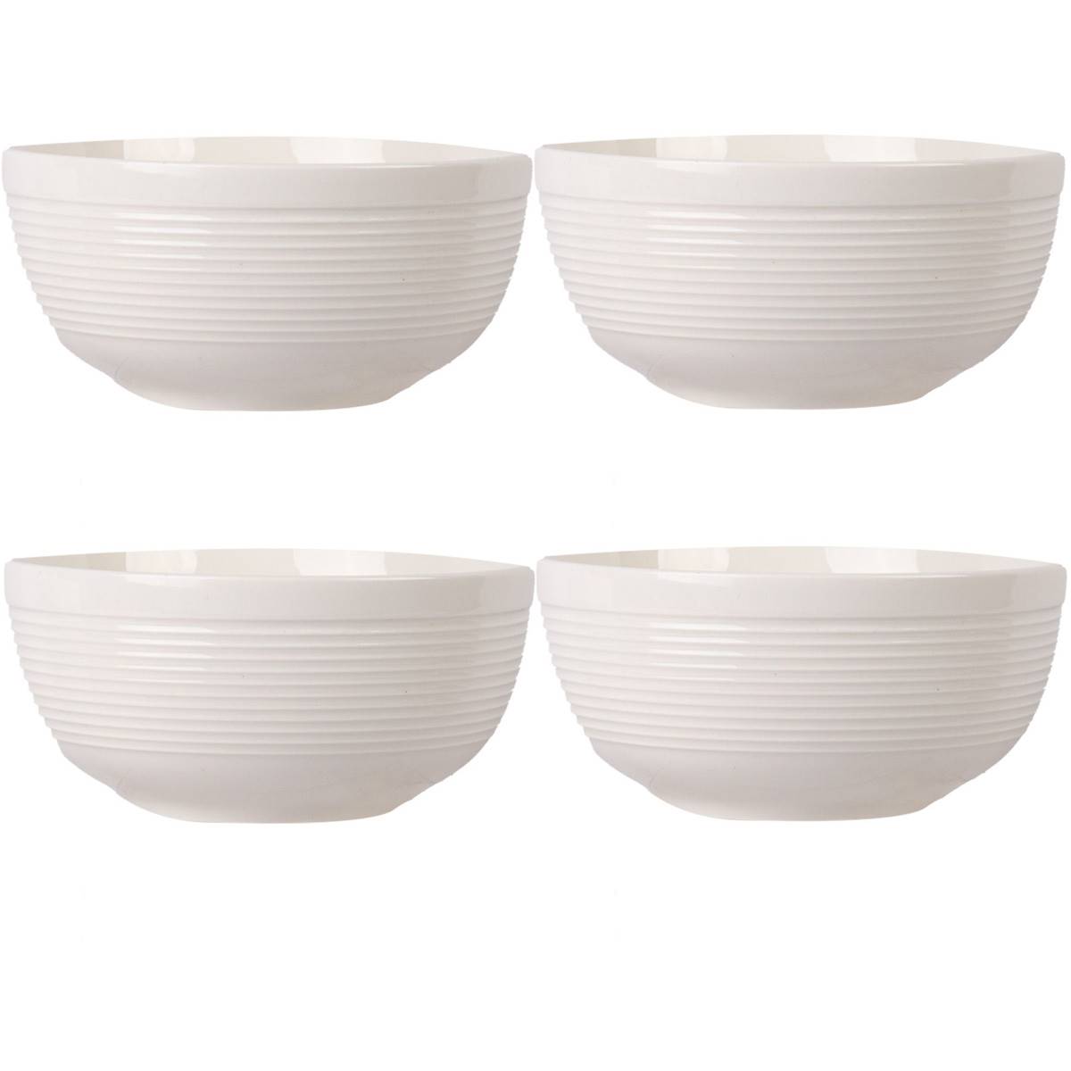 Home Essentials 6in. Lines All Purpose Bowls - Set Of 4