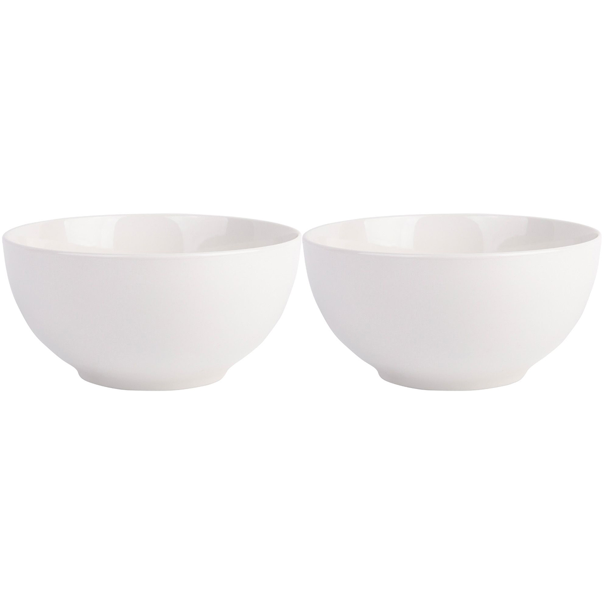 Home Essentials 7x3.5 White Tapered Serving Bowls - Set Of 2