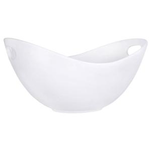 Home Essentials White 12in. Oval Serving Bowl w/ Handle