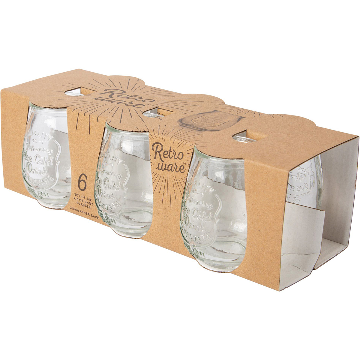 Home Essentials Retroware Ice Cold Shot Glasses - Set Of 6