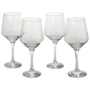 Home Essentials Red Series Set of 4 16.5oz. Wine Glasses