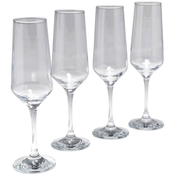 Home Essentials Red Series 6.6oz. Stem Flute Set of 4