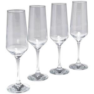 Home Essentials Red Series 6.6oz. Stem Flute Set of 4