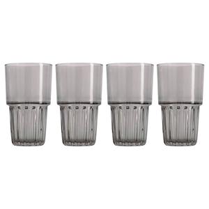 Forum Smoke 16.27oz. High Ball Glasses - Set of 4
