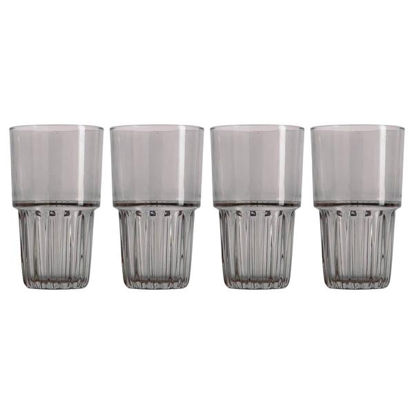 Forum Smoke 16.27oz. High Ball Glasses - Set of 4