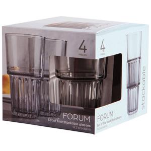 Forum Smoke 16.27oz. High Ball Glasses - Set of 4 alternate view