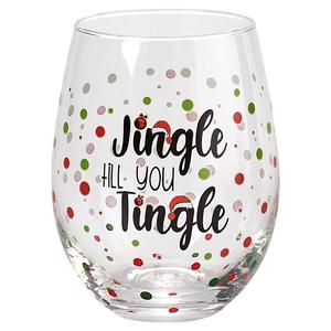Home Essentials 18oz. Jingle till You Tingle Stemless Wine Glass