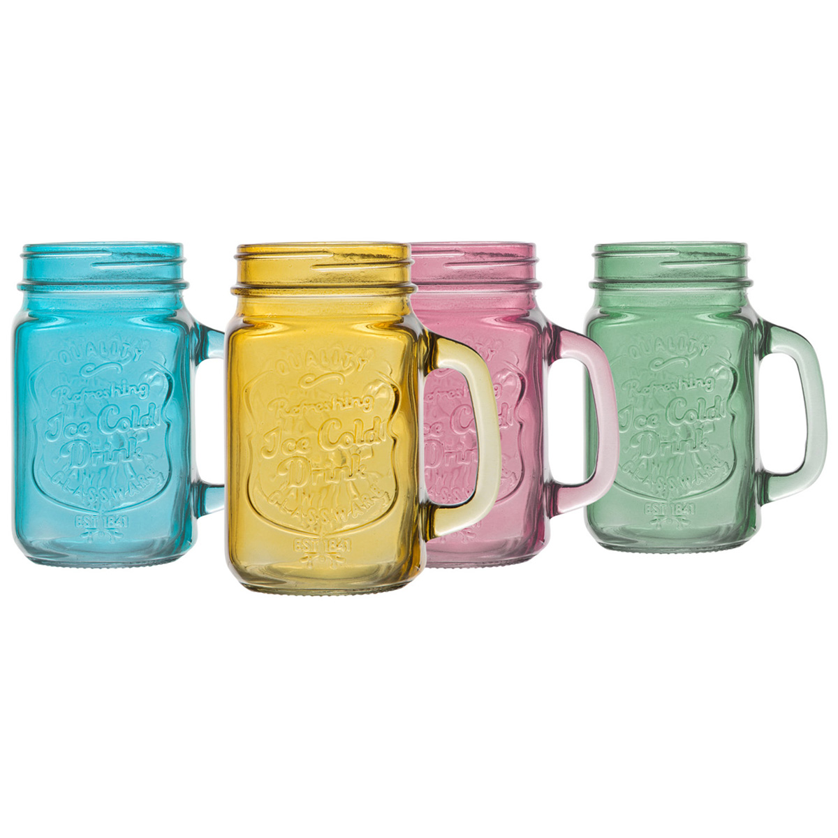 Home Essentials 15.25oz. Retroware Assorted Color Mugs - Set Of 4