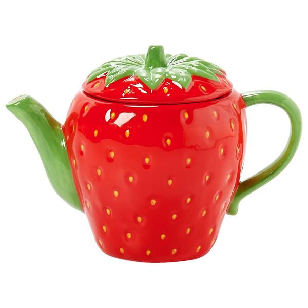 Home Essentials Strawberry Ceramic Teapot alternate view