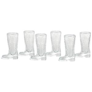 Home Essentials Boot Clear Shot Glasses - Set of 6