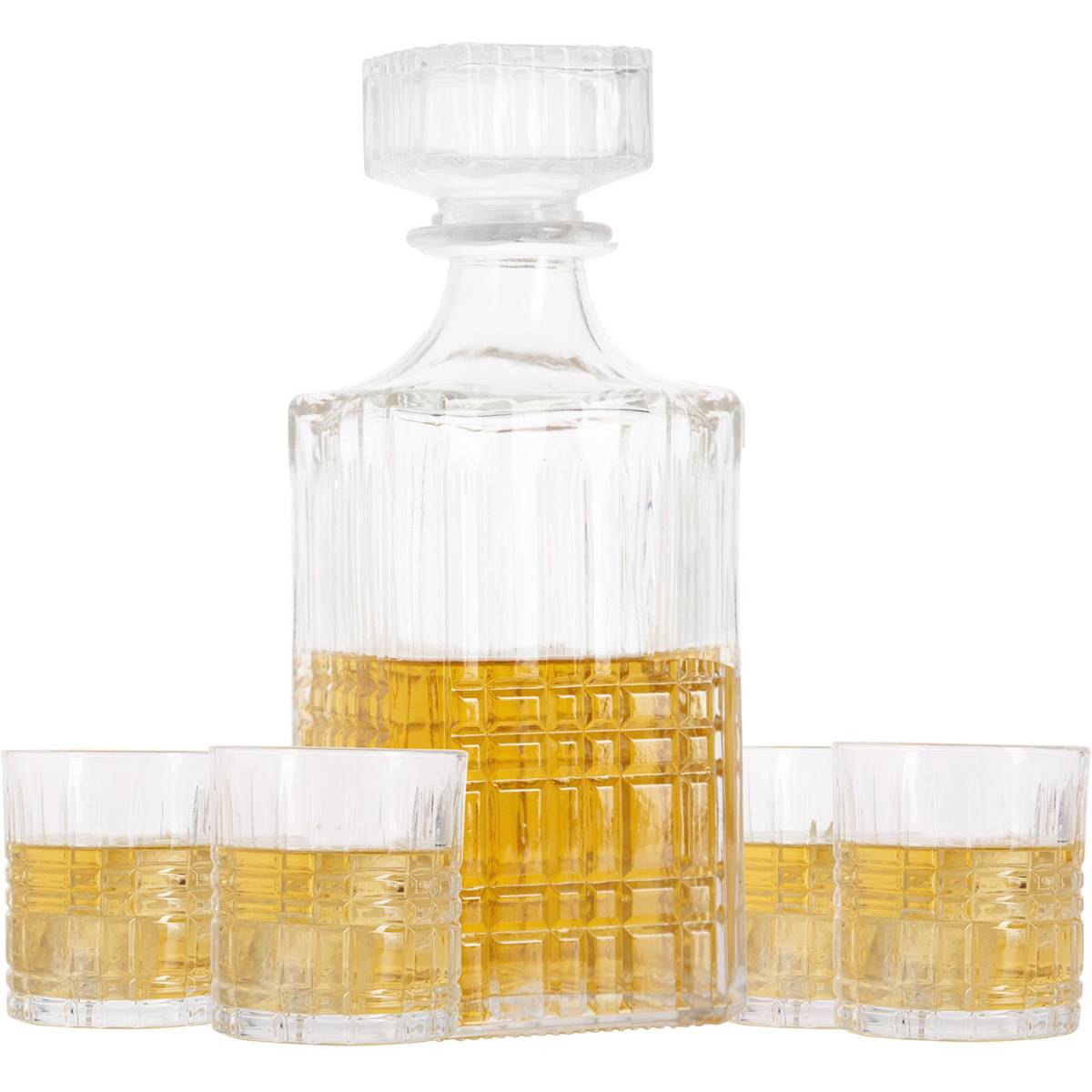 Home Essentials Bar One 5pc. Plaid Decanter Set