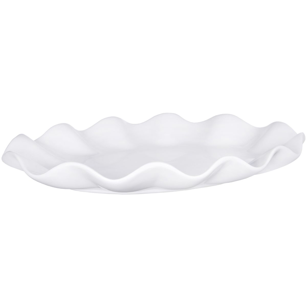 Home Essentials 16in. Oval Ruffled Platter