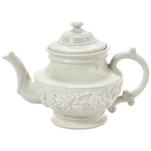 Home Essentials 29oz. Ivory Embossed Genie Bottle Teapot
