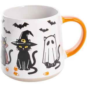 Home Essentials 17oz Halloween Cat & Bat Mug