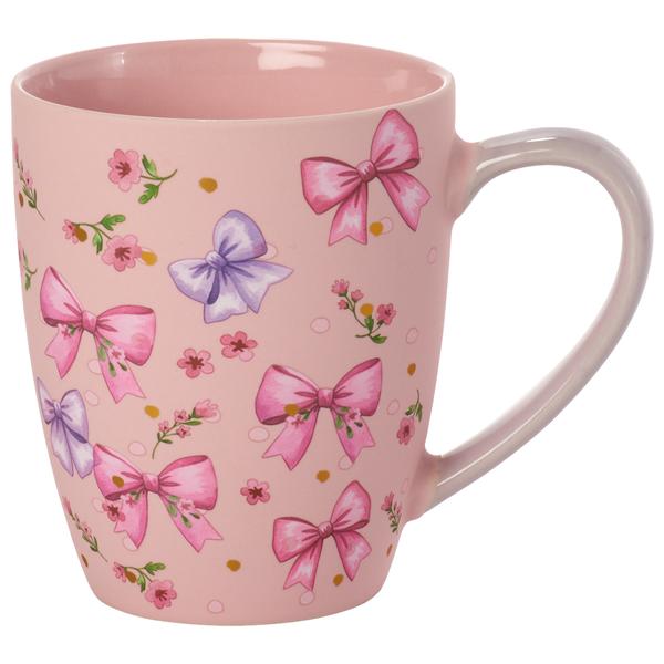 Home Essentials 20oz. Pink Soft Bows & Flower Mug