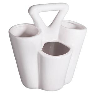 Home Essentials Ceramic 4 Section Caddy w/Handle