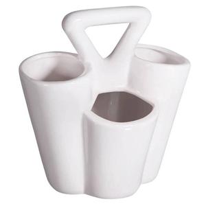 Home Essentials Ceramic 4 Section Caddy w/Handle alternate view