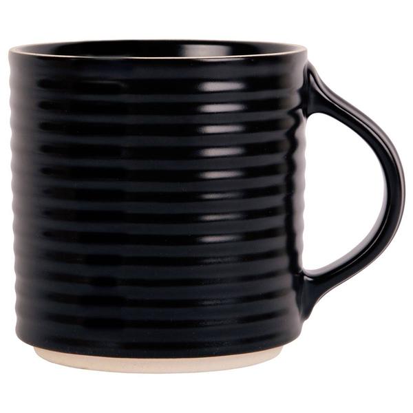 Home Essentials 18oz. Black Mug with Lines