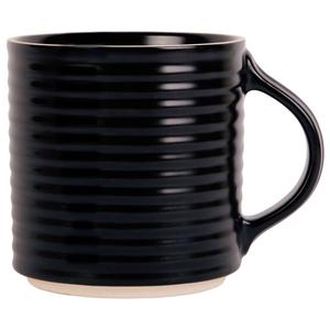 Home Essentials 18oz. Black Mug with Lines
