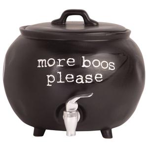 Home Essentials 1.65 Gal. Black Cauldron Drink Dispenser