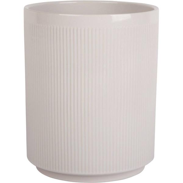 Home Essentials 7.5 in. Embellished Thin Lines Utensil Crock