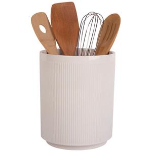 Home Essentials 7.5 in. Embellished Thin Lines Utensil Crock alternate view