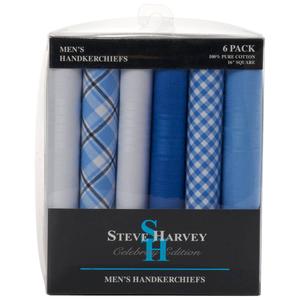 Mens Steve Harvey 6pk Fashion Handkerchiefs