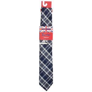 Mens Billy London Plaid Tie with Tie Bar