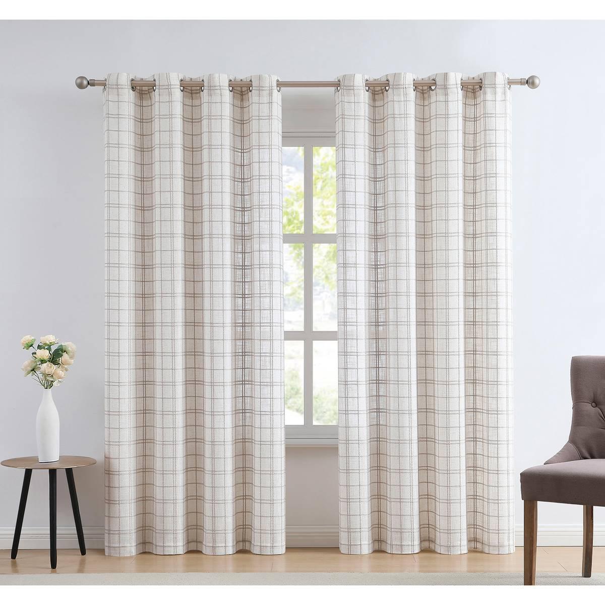 Brooklyn Tonal Plaid Panel Curtain