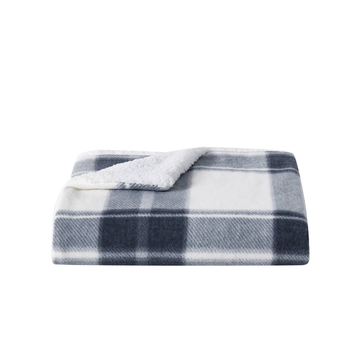 Cannon Cozy Teddy Plaid Throw - 50x70