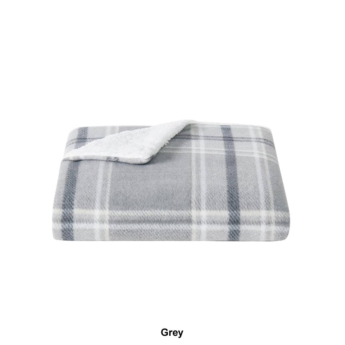 Cannon Cozy Teddy Plaid Throw - 50x70