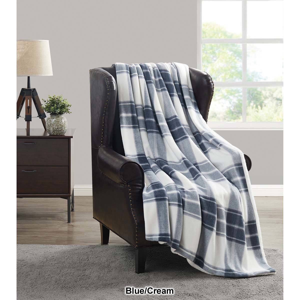 Cannon Cozy Teddy Plaid Throw - 50x70