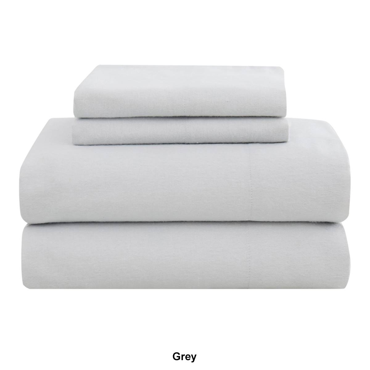 London Fog Solid Flannel Sheet Set