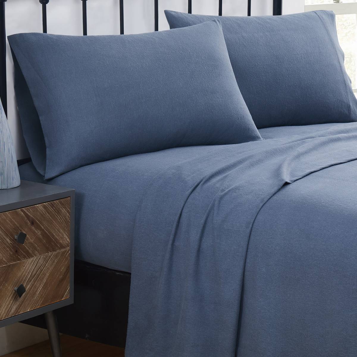 Truly Soft Solid Twin Flannel Sheet Set