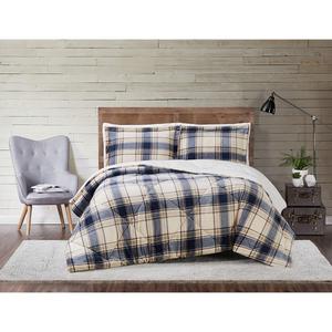 Truly Soft Cuddle Warmth Plaid 3pc. Comforter Set