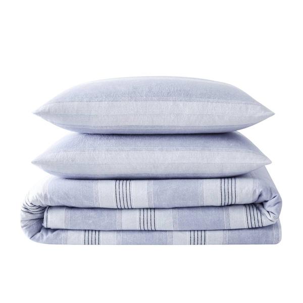 London Fog Striped Flannel 3pc. Comforter Set alternate view