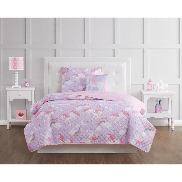 My World Rainbow Unicorn 4pc. Quilt Set