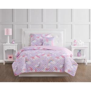 My World Rainbow Unicorn 4pc. Quilt Set