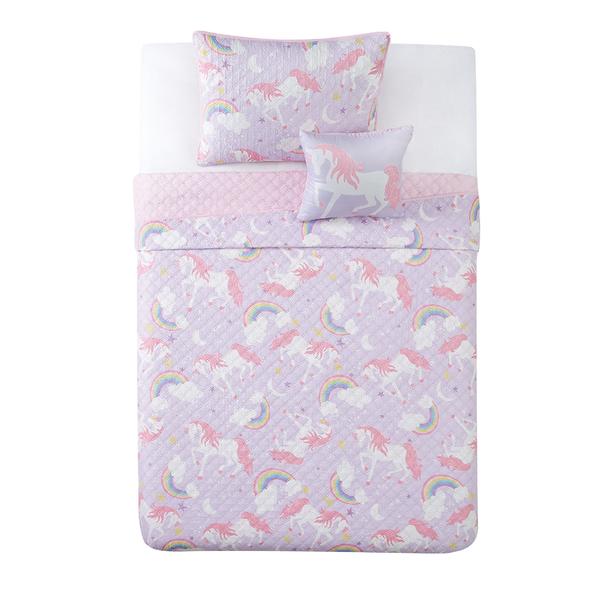 My World Rainbow Unicorn 4pc. Quilt Set alternate view