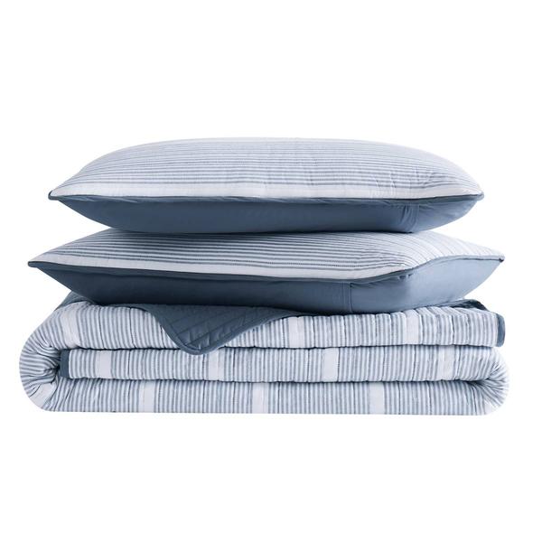 Brooklyn Loom Niari Yarn Dye Striped 3pc. Quilt Set