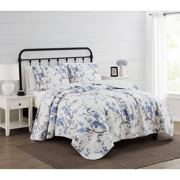Cannon Kasumi Floral Print 3pc. Quilt Set