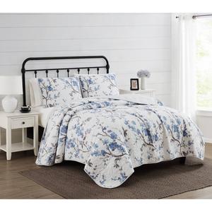Cannon Kasumi Floral Print 3pc. Quilt Set