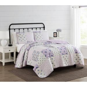 Cannon Elissa Patchwork Floral 3pc. Quilt Set