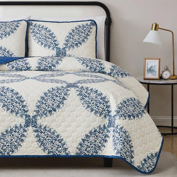 Cannon Abigail 180 Thread Count Medallion Reversible Quilt Set alternate view