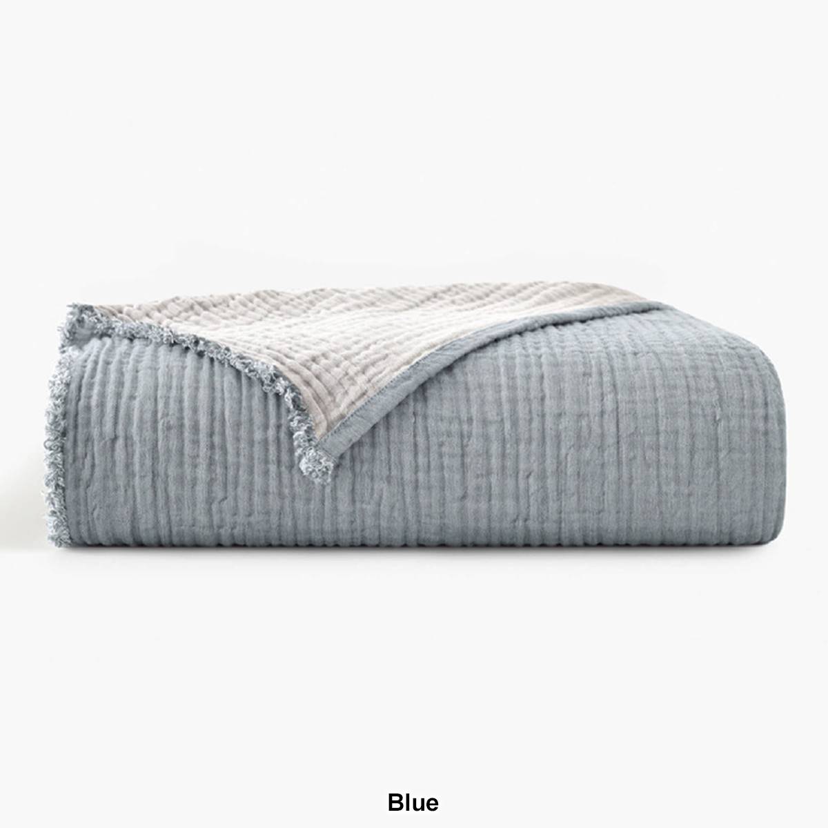 Truly Soft Textured Organic Reversible Throw Blanket