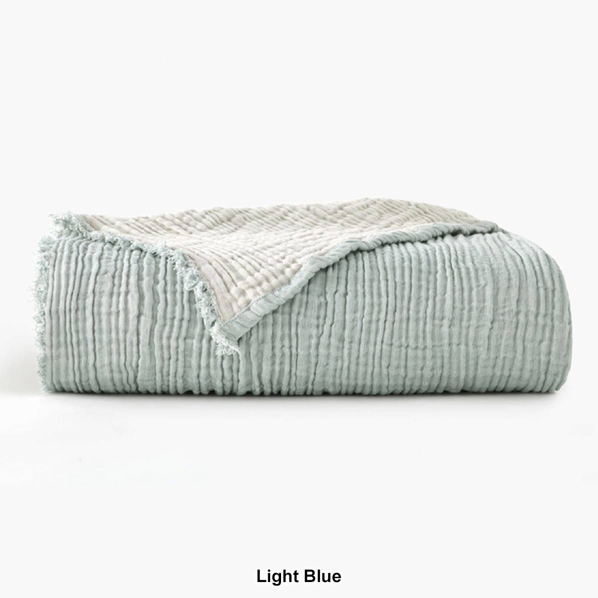 Truly Soft Textured Organic Reversible Throw Blanket