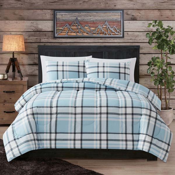 London Fog Wikens Plaid 3pc. Reversible Comforter Set