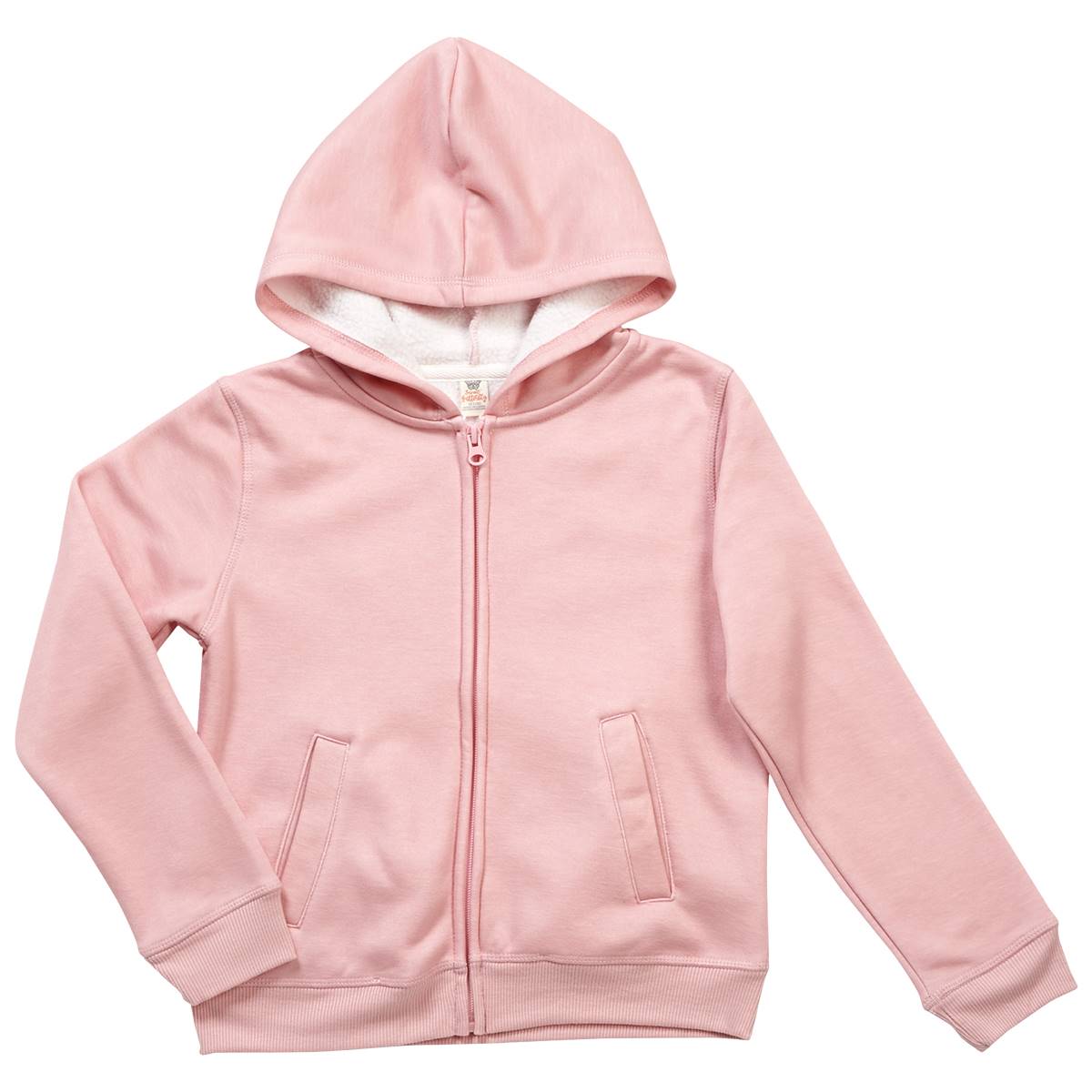 Girls (7-16) Sweet Butterfly(R) Solid Zip Up Hoodie Jacket