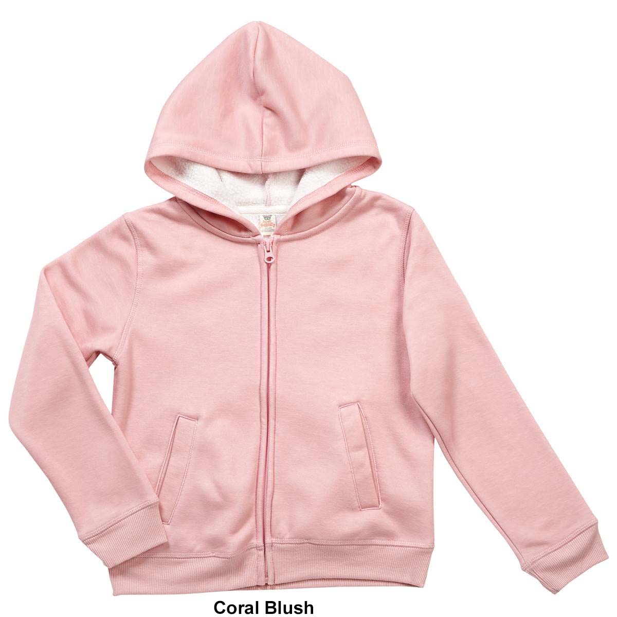 Girls (7-16) Sweet Butterfly(R) Solid Zip Up Hoodie Jacket