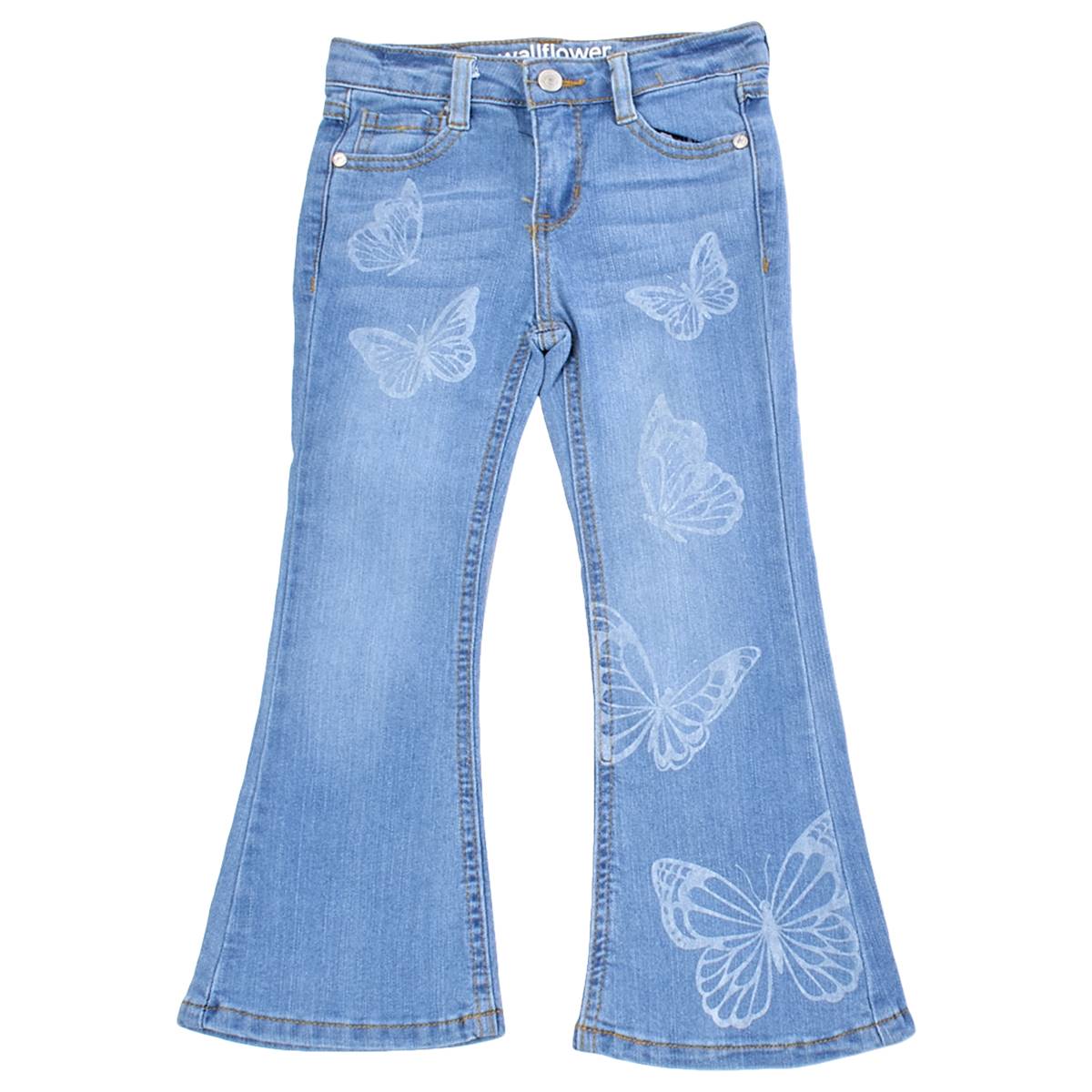 Girls (4-6x) Wallflower Butterfly Flared Jeans